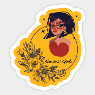 Gemini Girl Sticker